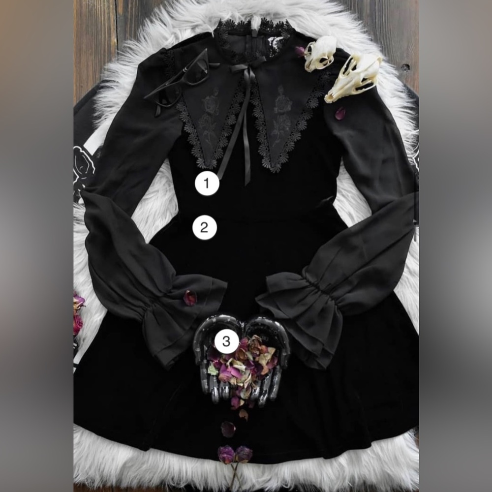 Killstar Amanda Collar Dress, Size XS
